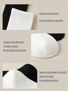 10 pares calcetines deportivos casuales para hombres, calcetines blancos, calcetines negros, cómodos, para caballero con ajuste superior,unitalla - Multicolor - Ver 6