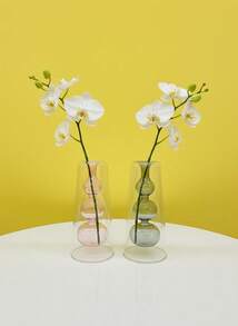 Transparent Creative Glass Vase – Desktop Decor For Dried Flower Arrangement, Ideal For Bedroom Decoration - Multicolor - View 2