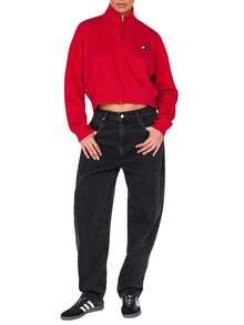Tommy Hilfiger Relaxed Women's Full Zip Cardigan Red - Red hot - 查看 3