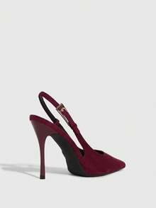 CUCCOO SZL Zapatos de tacón de punta elegantes para mujeres para ir al trabajo - Burdeos - Ver 8