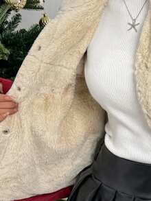 Rivivi Chaqueta casual de mujer con forro térmico Y2K, versátil para días festivos y uso diario - Rojo - Ver 6