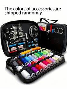 95 zestawów do szycia (losowe kolory) – kompleksowy zestaw materiałów i akcesoriów do szycia, zawierający 24 kolory nici, igły, nożyczki, guziki, miarkę krawiecką, rozpruwacz szwów itp. – idealny do drobnych napraw, nagłych napraw, krawiectwa i majsterkowania – przenośny zestaw podróżny do szycia, odpowiedni do użytku w domu, na zewnątrz i w podróży