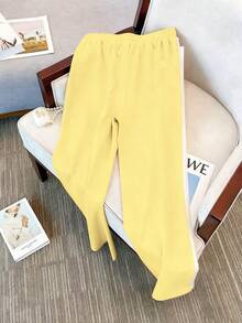 Franclia 立领拉链落肩上衣 + 拼接斜插口袋休闲裤 - 黃色 - 查看 4