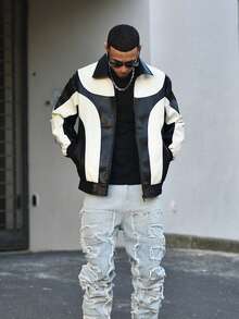 Devon Thys Men Ripped Frayed Skinny Jeans - Light Wash - View 4