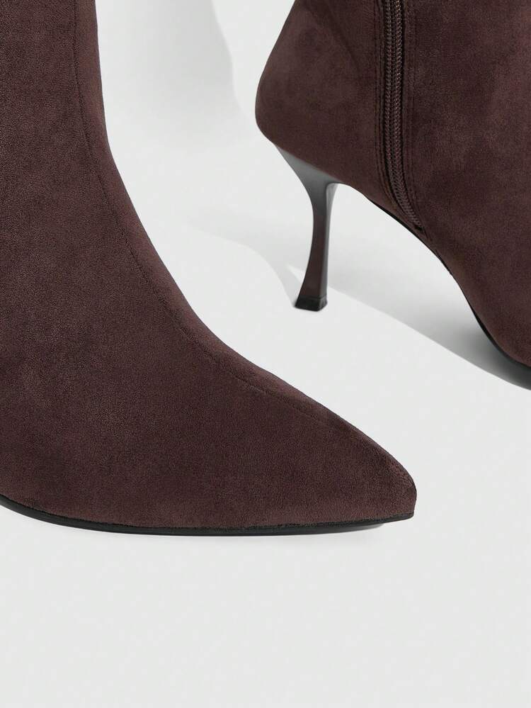 CUCCOO SZL Women's Fashion Pointed Toe Knee-High Boots For Christmas Valentine's Day