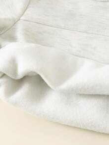 SHEIN Bộ 3 món/bộ đồ lót giữ nhiệt cho bé trai: Áo nỉ cổ tròn màu xám, áo len, quần jogger và áo khoác vest lót cotton. Thoải mái, đa năng, giản dị, phong cách, phù hợp mặc hàng ngày, trong nhà, ngoài trời, trượt tuyết, thể thao, tiệc tùng, dạo phố, thu/đông - Xám - Xem 7