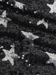 ROMWE Avant Star Sequin Tassel Fitted Mini Dress For Party - Black - View 4