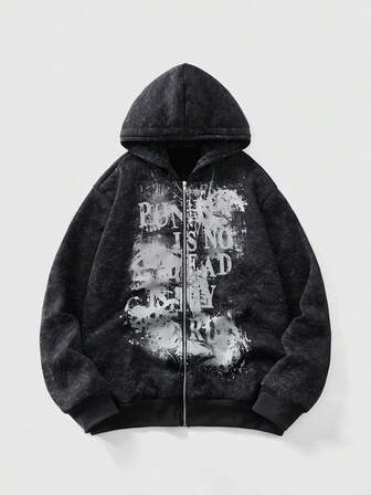 Street Life بلوزة رياضية مطبوع عليها شعار مزودة بسحاب وقبعة