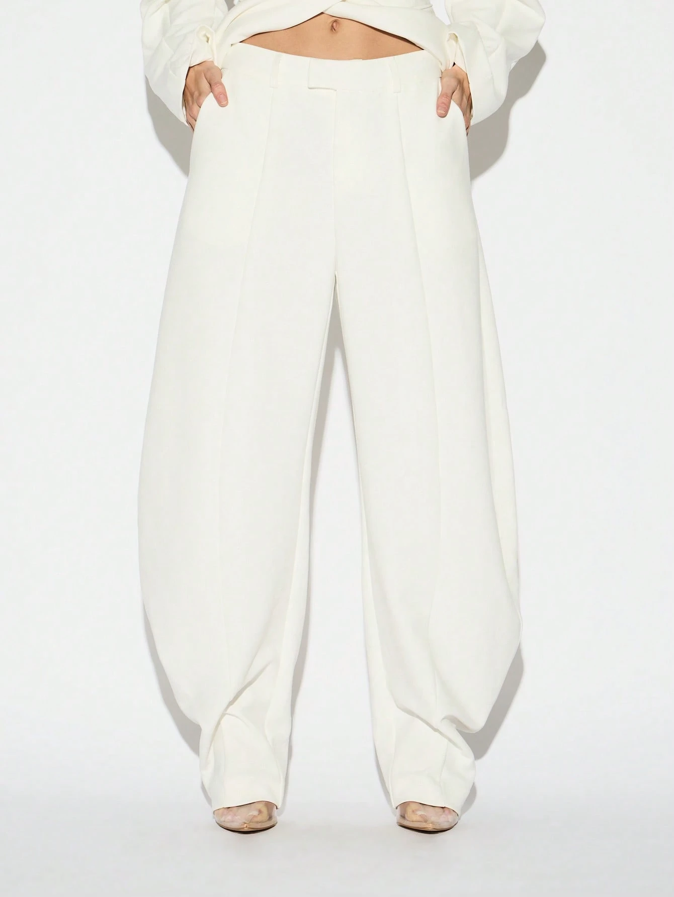 KIZN High Waisted Wide Leg Balloon Trousers