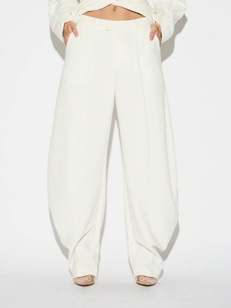KIZN High Waisted Wide Leg Balloon Trousers