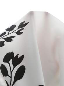 Franclia Women's Pleated Spaghetti Strap Crop Top & Mini Skirt 2 Piece Set, Sexy Midriff-Baring, Floral Print, Spring/Summer Two Piece Set Women Skirt Black And White Skirt Elastic Waist Skirt Set Long Skirt Sets Summer - Black and White - View 7