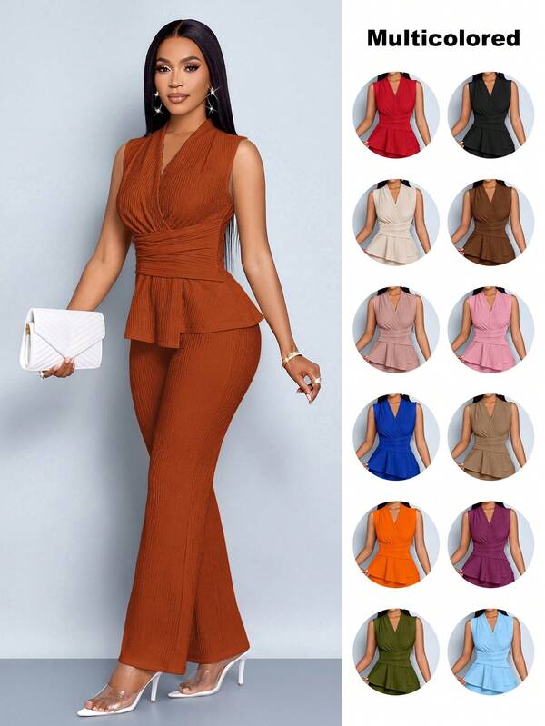 SOLERSUN Elegant Workwear Waist-Cinching Suit