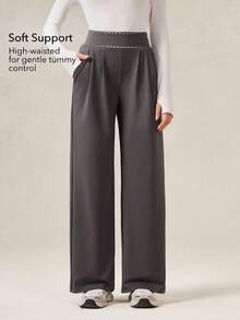 OutZeal Women Sports Pants Daily Casual Lounge Moisture Wicking Buttery Soft High Waist Straight Legs With Pockets