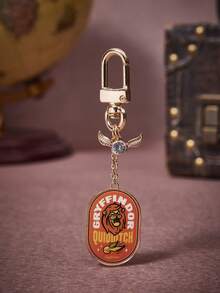 HARRY POTTER X SHEIN 1pc Fashionable Women's Cute Cartoon Pattern Printed Casual Keychain, Niche High-End Versatile, Also Suitable For Bag Charm, Party, Concert, Festival - Gold - View 1
