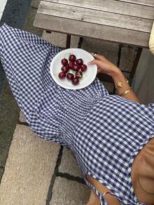 MainGRL 百搭休闲/度假/派对中长连衣裙 - 藏蓝色 - 查看 5