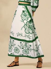 CAJUNI 女士休闲热带彩色印花A字裙 - 彩色 - 查看 4