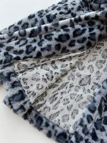 Elamini Women's New Autumn/Winter Leopard Print Lapel Cardigan, Vintage Style - Blue - View 9