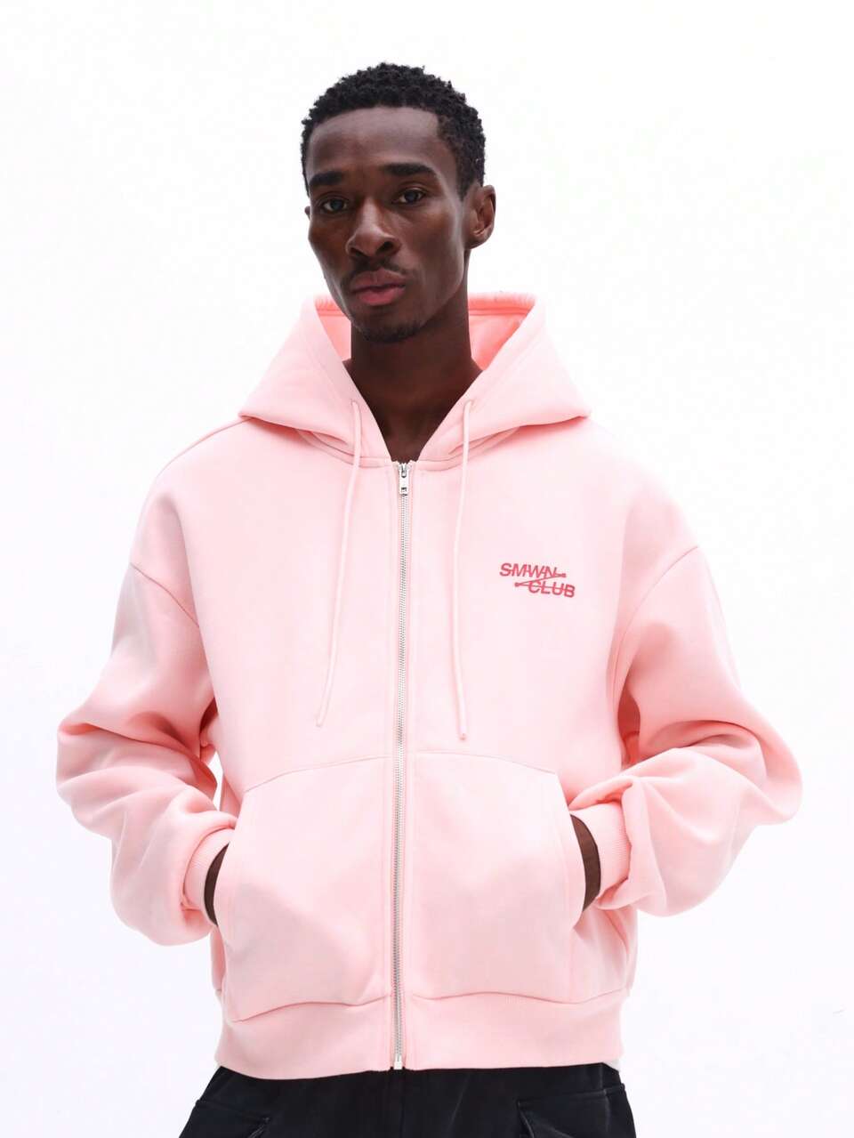 SUMWON Sweat-shirt-shirt à capuche zippé doux et régulier pour hommes avec logo. Sweat-shirt-shirt décontracté à manches longues pour l'automne et l'hiver, uni