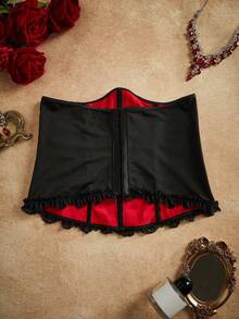 PinupPomp 1 miếng lót ren eo cỡ lớn cho nữ - màu đen - Xem 3