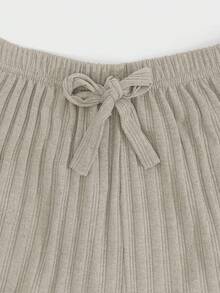 EURMUSE 100%Cotton 3 Pcs Solid Knit Pant Set Cotton Blend Pants Comfortable Pants Ribbed Knit Pants - Multicolor - View 4