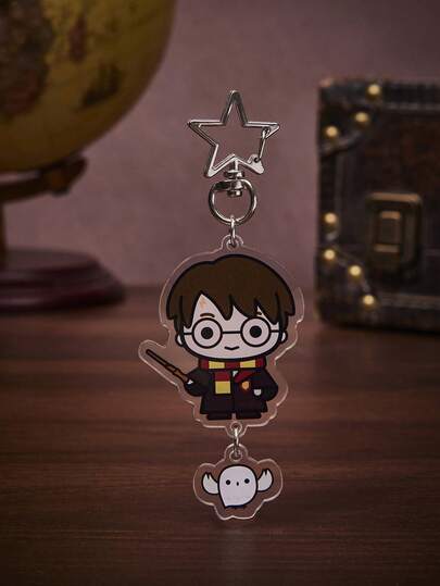 HARRY POTTER X SHEIN 1pc Cartoon Figure Graphic Acrylic Keychain, Featuring Characters Bag Accessories, Funny Jewelry, And Fans Gifts. Ideal For Boyfriends, Girlfriends, Family Members, Teachers, Party Gifts, And -Themed Cell Phone Decorations.