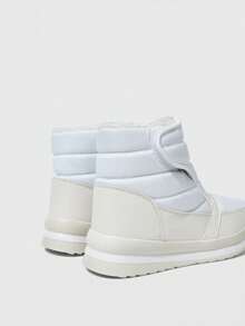 OUTDOORSY Giày bốt đi tuyết bằng vải nỉ đa năng dành cho nữ, mặc hàng ngày - trắng - Xem 6