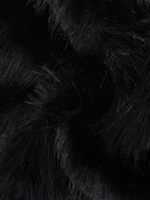 SHEIN EZwear 女士秋冬米色蓬松短外套 - 黑色 - 查看 7