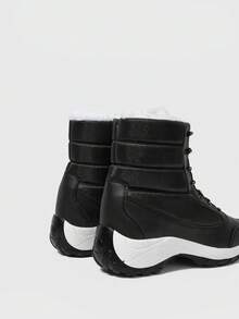 OUTDOORSY Giày bốt đi tuyết đế dày đa năng thời trang dành cho nữ, mùa đông - màu đen - Xem 6