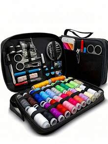 95 zestawów do szycia (losowe kolory) – kompleksowy zestaw materiałów i akcesoriów do szycia, zawierający 24 kolory nici, igły, nożyczki, guziki, miarkę krawiecką, rozpruwacz szwów itp. – idealny do drobnych napraw, nagłych napraw, krawiectwa i majsterkowania – przenośny zestaw podróżny do szycia, odpowiedni do użytku w domu, na zewnątrz i w podróży