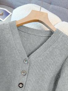 Franclia 新款秋冬法式束腰鱼尾针织连衣裙 - 淺灰色 - 查看 4