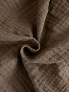 Flirla 女款超低腰休闲棉质直筒裤 - 棕色 - 查看 8