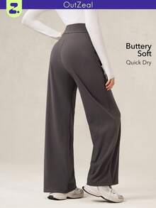 OutZeal Women Sports Pants Daily Casual Lounge Moisture Wicking Buttery Soft High Waist Straight Legs With Pockets