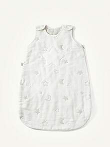 Cozy Pixies 1 st. premiumkvalitets Oeko-Tex-certifierad babyjacquard-sovpåse med andningsfunktion och stjärn- och månedesign - Multifärgad - Visa 5