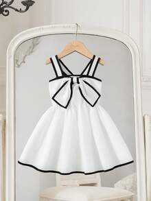 Souflis Souflis Váy đầm ren trắng thanh lịch kiểu Pháp cổ điển mới cho bé gái, thích hợp mặc đi học, đi chơi, dự tiệc và nhiều dịp khác nhau, váy cho bé gái - trắng - Xem 10