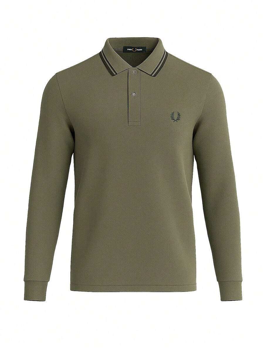 Fred Perry Men's Sports Tees & Tanks Comfortable Versatile Lightweight Travel Daily Weekend Green M3636-W49 - Green - View 1