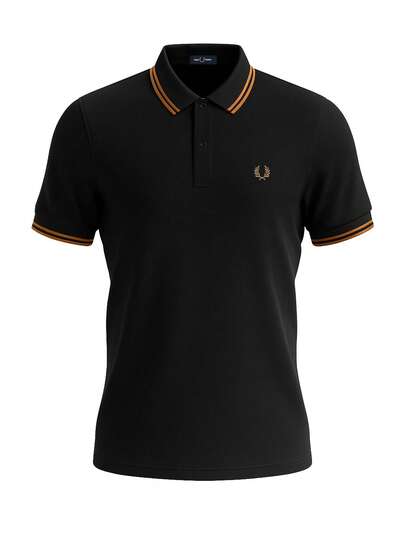 Fred Perry قميص بولو رجالي أسود