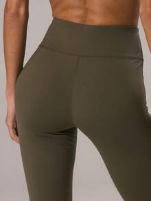 Musera Sport 运动修身喇叭瑜伽裤，冬季运动健身休闲板式网球健身 - 軍綠色 - 查看 6