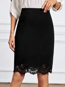 Miaspire Gonna elegante e alla moda con vita elastica e vestibilità aderente, adatta per l'autunno in taglie comode