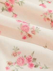 SHEIN MOD 女士無袖花朵人魚裙