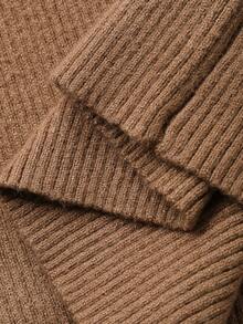 DAZY Young Girl French Peter Pan Collar Layering Sweater, Puff Sleeve 2 In 1, Autumn/Winter - Khaki - View 6