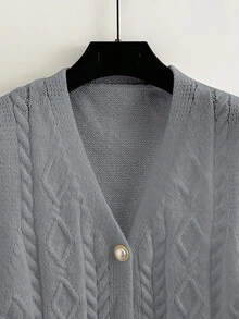 GlowEve 女士时尚百搭休闲修身毛衣背心，秋冬季 - 淺灰色 - 查看 4