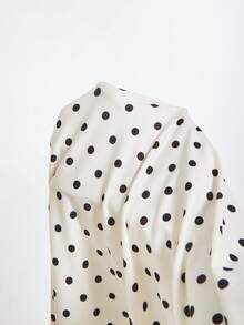 SHEIN X Garcia Sisters SHEIN MOD Đầm cổ xếp ly cho nữ, Trang phục mùa thu, Đầm Valentine cho nữ, Đầm dạ hội hóa trang, Đầm thanh lịch cho nữ - trắng - Xem 5