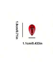 Slim Water Drop Shape Glass Multi Colors Shape Shiny Handmade Sewing Crystal Hand Sewn Rhinestone Decoration Beads Flat Back With Holes Gems DIY Accessories Sew On Stones Strass For Decorating Clothes, Dress, Bags, Shoes, Brooches, Earrings, Handicrafts