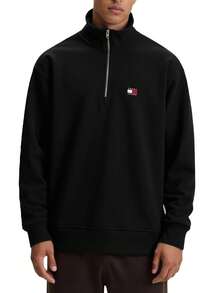Tommy Hilfiger Men's 1/4 Zip Sweatshirt Black - Black - View 1