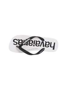 Havaianas Top Logomania 2 Unisex Flip Flops White And Black 4145741-3624 - White - View 2