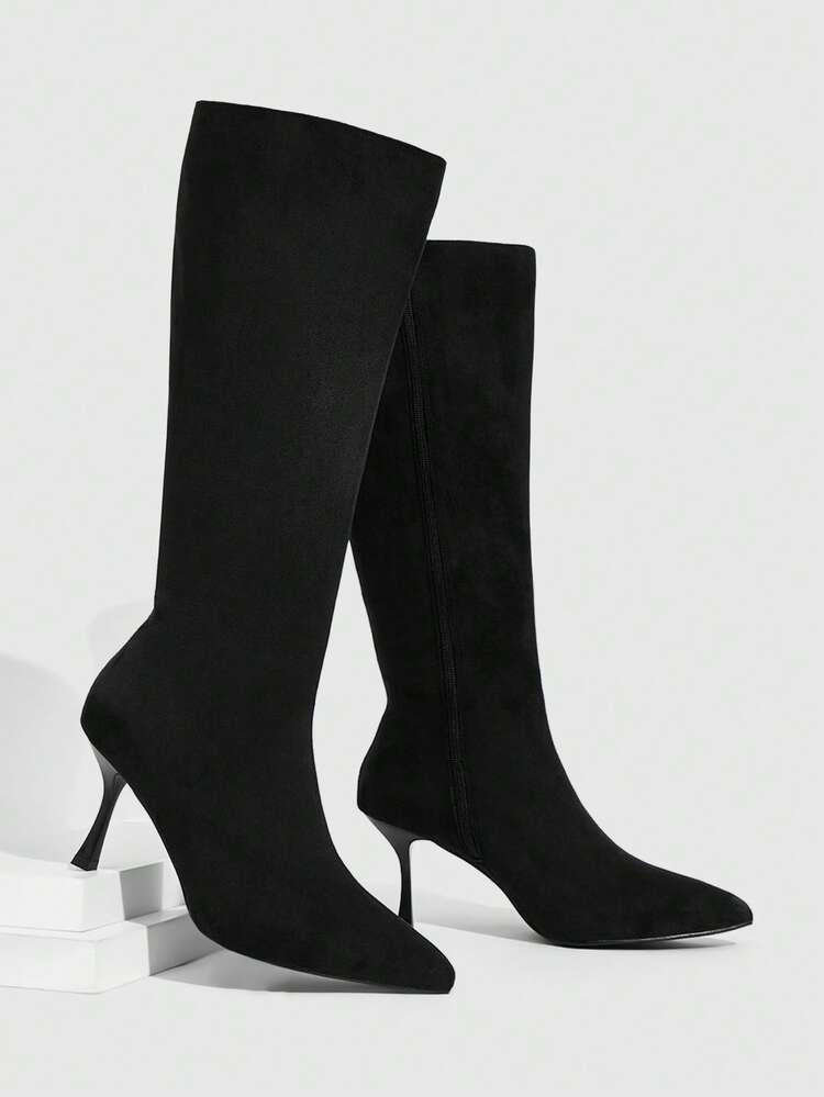 CUCCOO SZL Women's Fashion Pointed Toe Knee-High Boots For Christmas