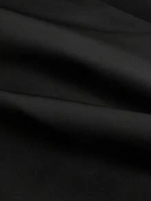 SHEIN MOD 优雅露背蝴蝶结装饰黑色连衣裙，正式礼服，女士沙滩裙，女士派对裙，新年礼服，女士连衣裙，节日礼服，感恩节礼服，正式礼服，节日礼服 - 黑色 - 查看 4