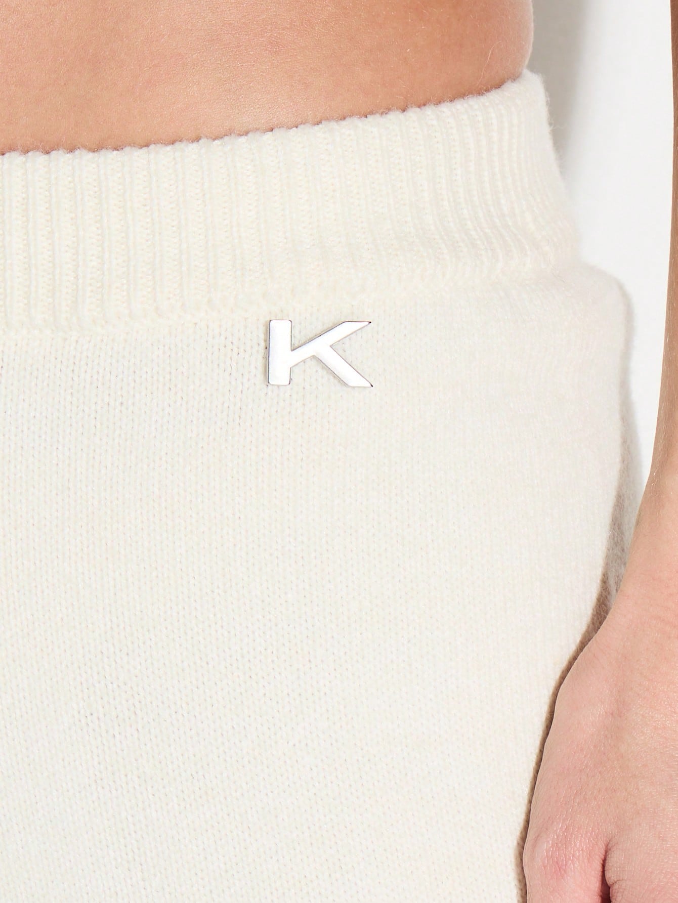 KIZN Strick-Jogginghose mit weitem Bein und Kordelzug