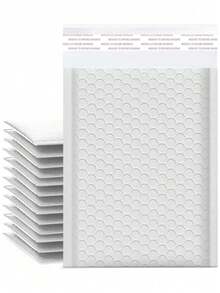 20个装气泡膜快递信封，白色自封防水运输袋，适用于珠宝和化妆品 - 白色 - 查看 1