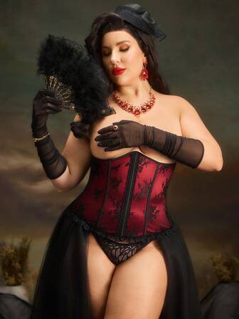 PinupPomp 1 件大码女式蕾丝腰带